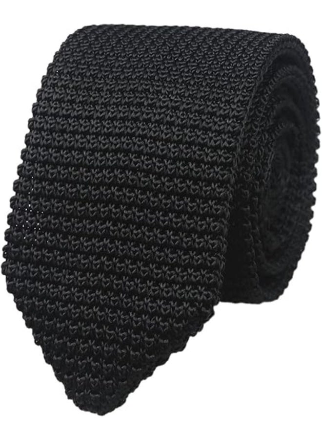 الرجال رقيقة الحياكة ربطة العنق خمر غير رسمية مصمم ربطة العنق أشار أسفل - Image 2